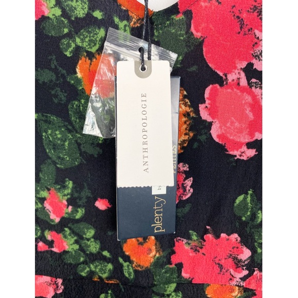 NWT Anthropologie Plenty Tracy Reese Lauretta Floral Wide Leg Jumpsuit Black - M - Picture 12 of 13